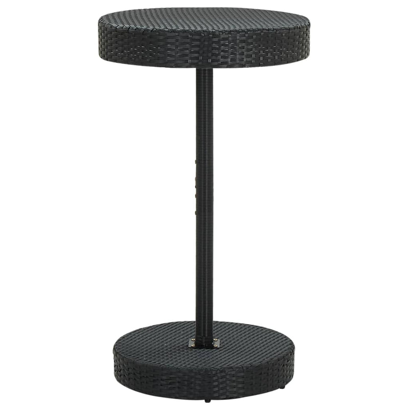 3 Piece Garden Bar Set with Cushions Poly Rattan Black Payday Deals