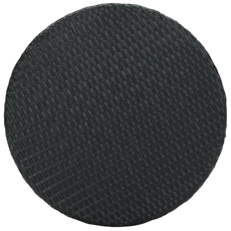 3 Piece Garden Bar Set with Cushions Poly Rattan Black Payday Deals