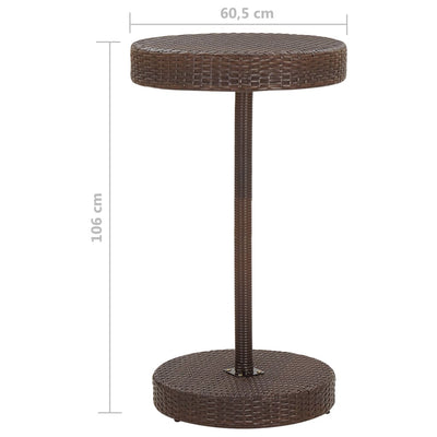 3 Piece Garden Bar Set with Cushions Poly Rattan Brown Payday Deals