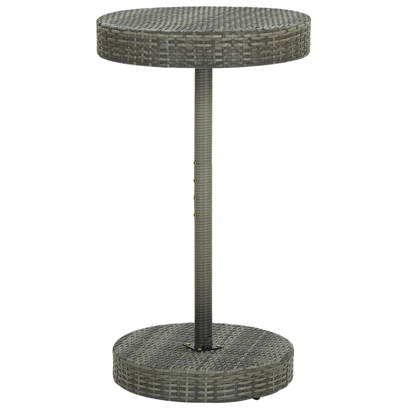 3 Piece Garden Bar Set with Cushions Poly Rattan Grey Payday Deals