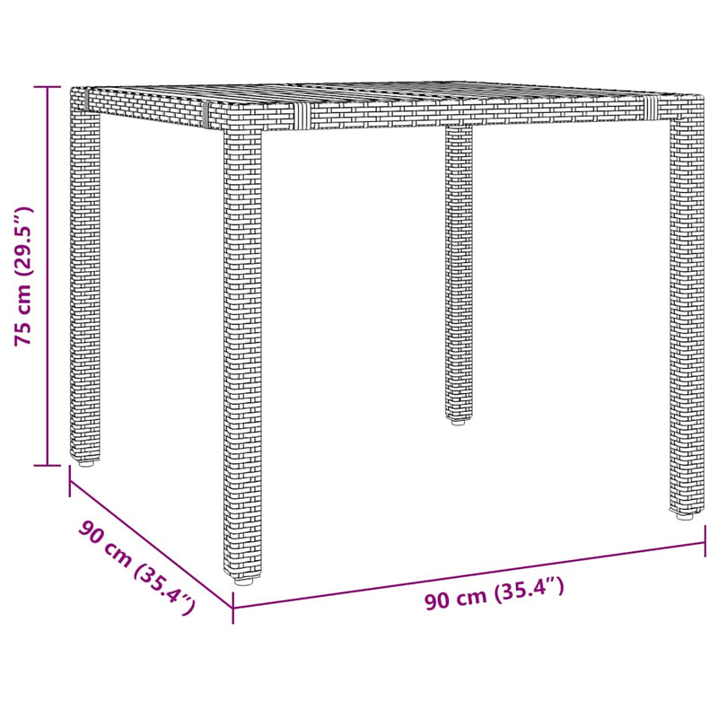 3 Piece Garden Bistro Set with Cushions Black Poly Rattan Payday Deals