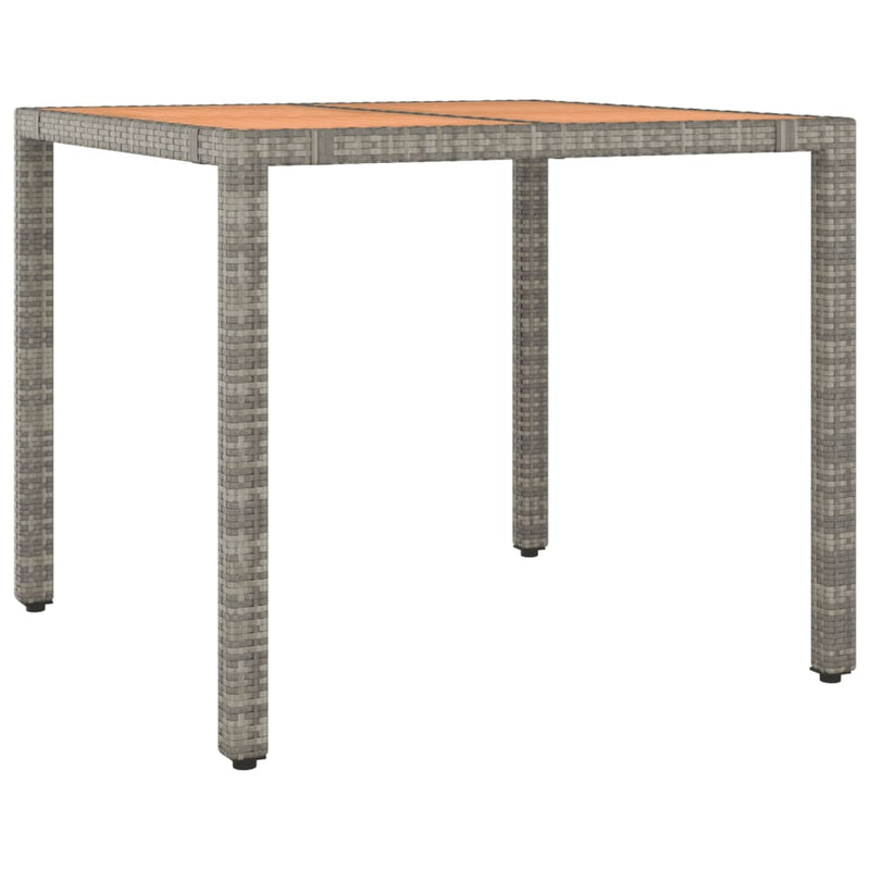 3 Piece Garden Bistro Set with Cushions Grey Poly Rattan Payday Deals