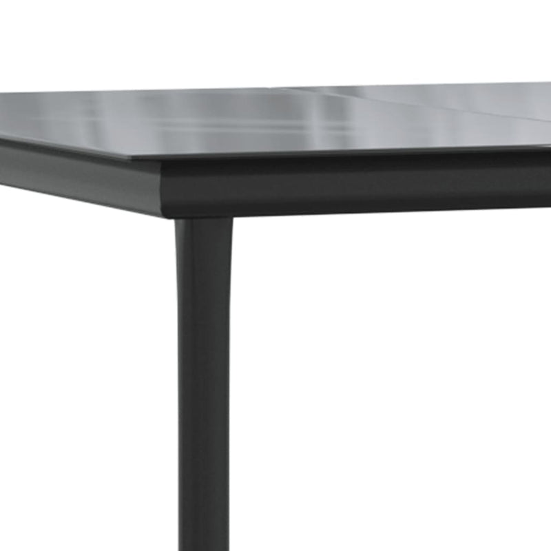 3 Piece Garden Dining Set Black Steel and Textilene Payday Deals