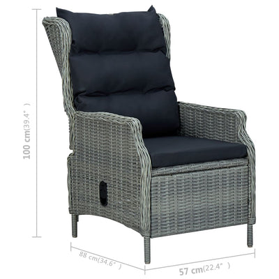 3 Piece Garden Dining Set Light Grey Payday Deals