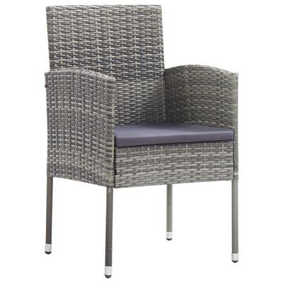 3 Piece Garden Dining Set Poly Rattan Anthracite Payday Deals