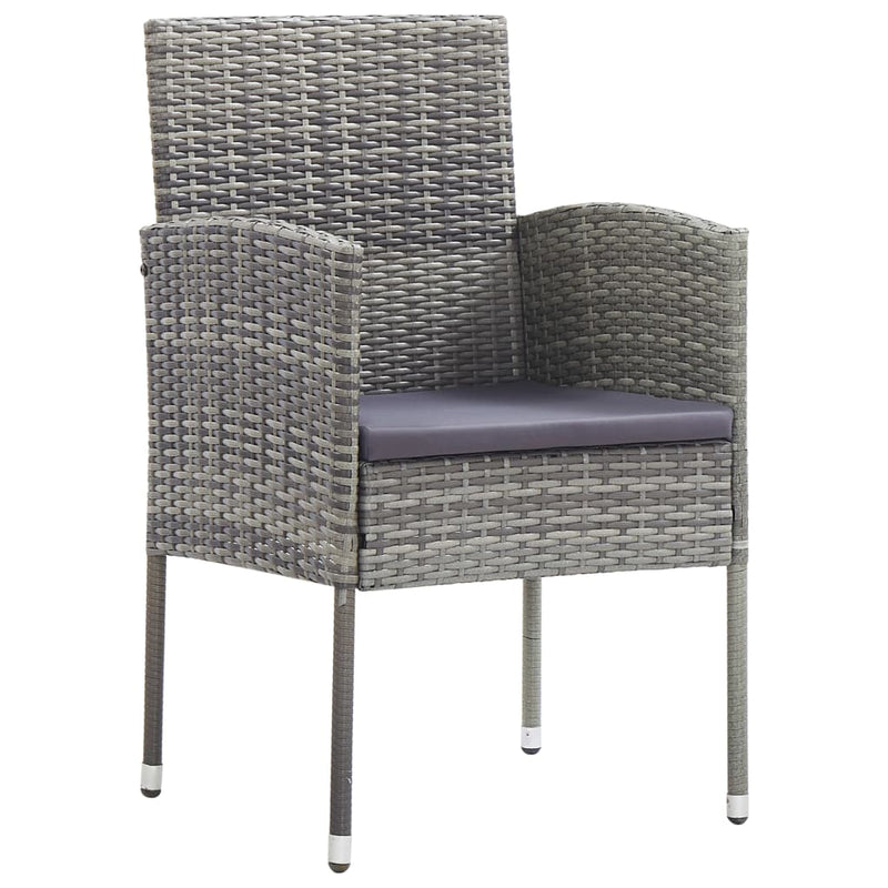 3 Piece Garden Dining Set Poly Rattan Anthracite Payday Deals