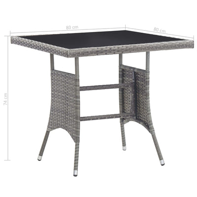 3 Piece Garden Dining Set Poly Rattan Anthracite Payday Deals
