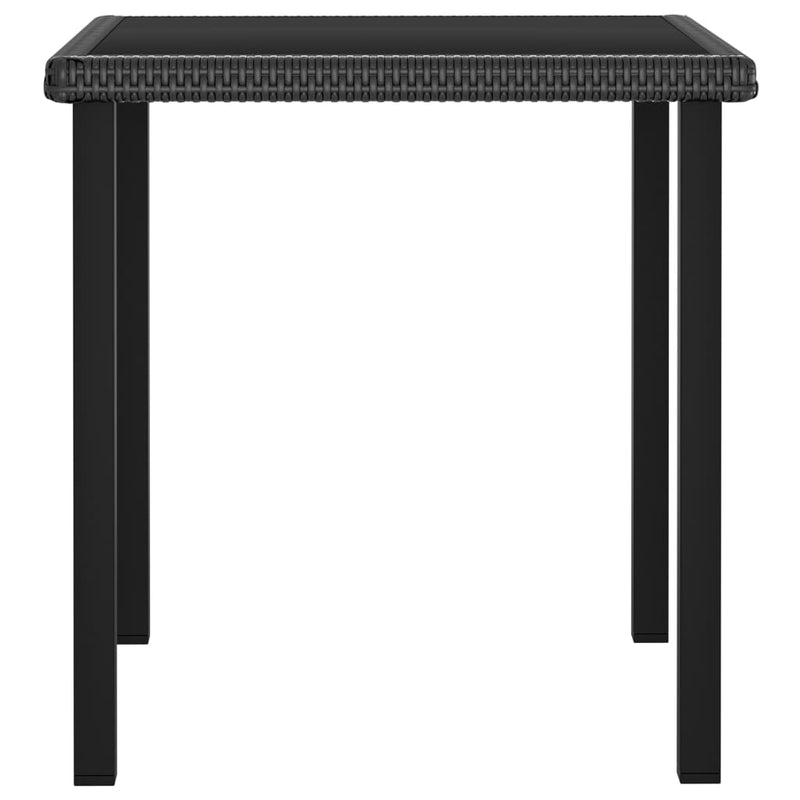 3 Piece Garden Dining Set Poly Rattan Black Payday Deals