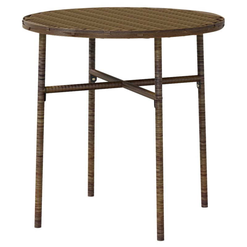 3 Piece Garden Dining Set Poly Rattan Brown Payday Deals