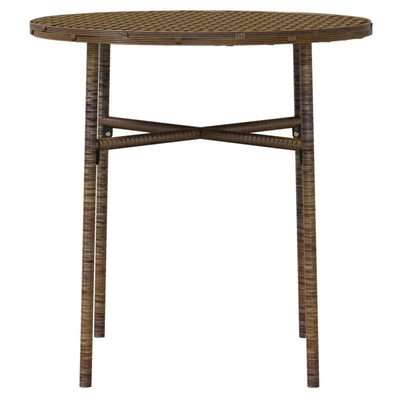 3 Piece Garden Dining Set Poly Rattan Brown Payday Deals