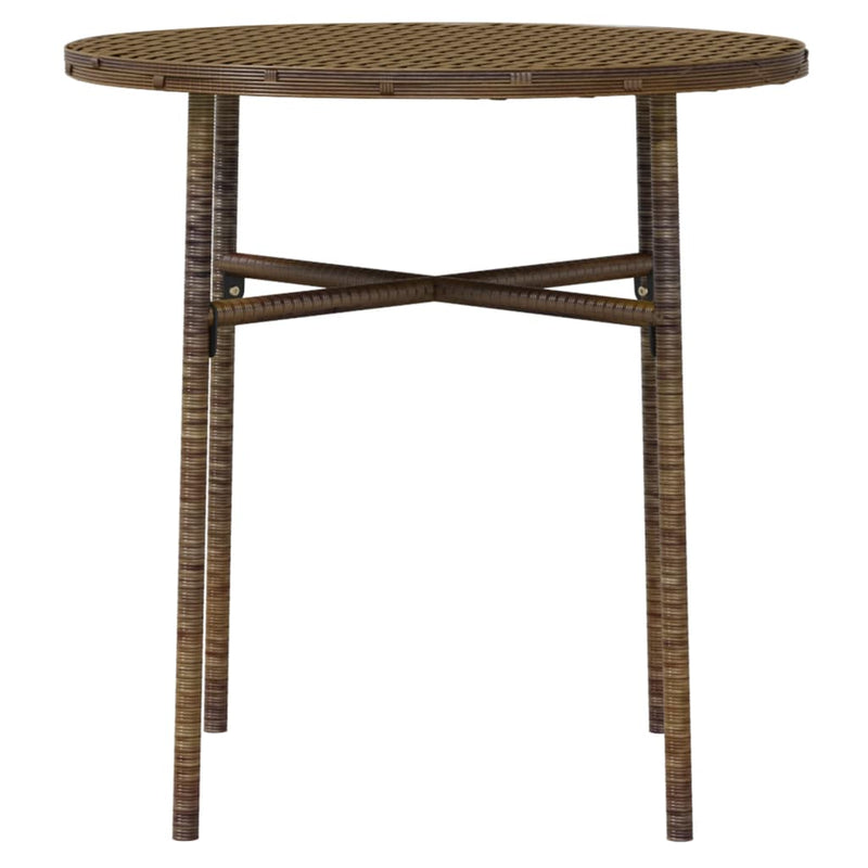 3 Piece Garden Dining Set Poly Rattan Brown Payday Deals