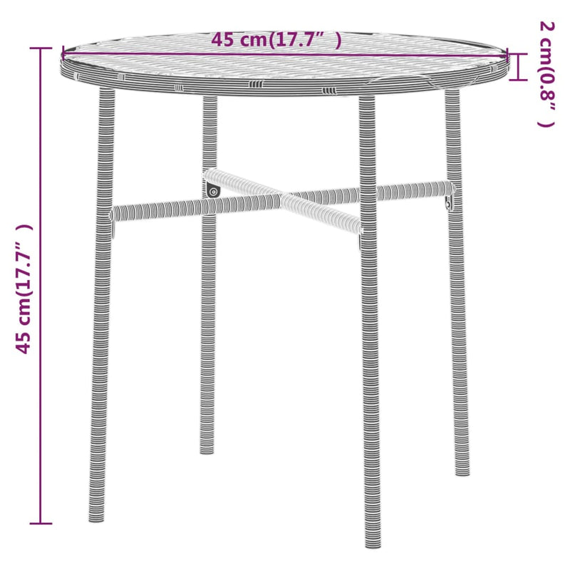 3 Piece Garden Dining Set Poly Rattan Brown Payday Deals