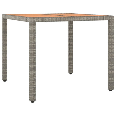 3 Piece Garden Dining Set with Cushions Grey Poly Rattan Payday Deals