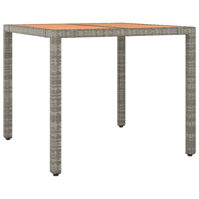 3 Piece Garden Dining Set with Cushions Grey Poly Rattan Payday Deals