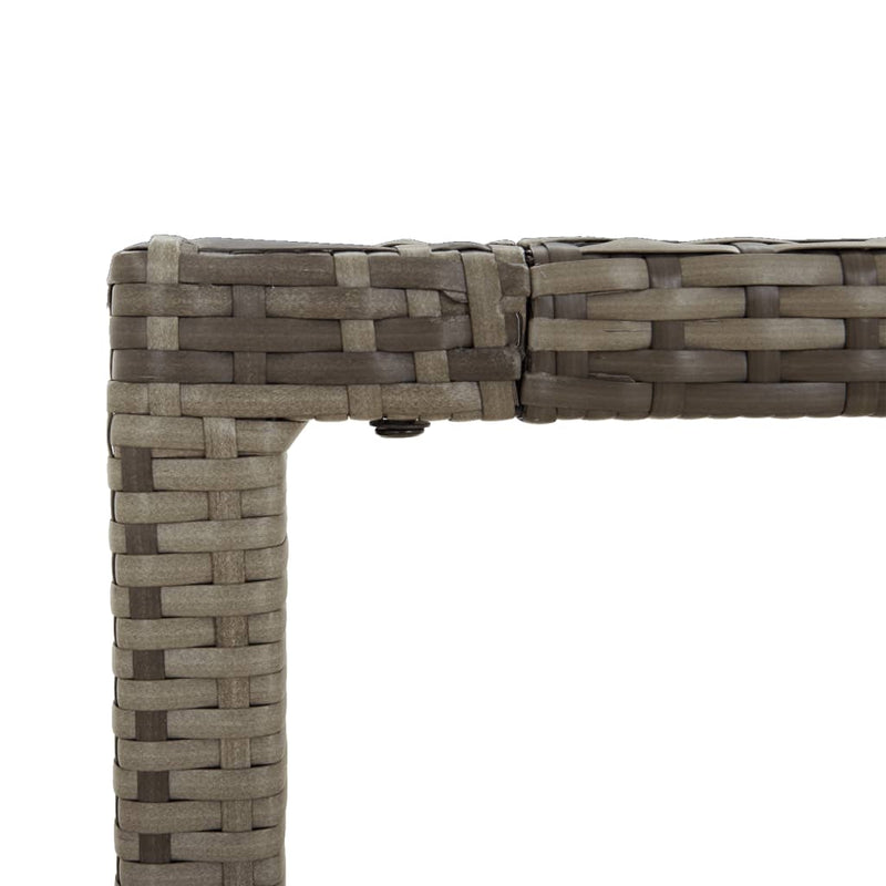 3 Piece Garden Dining Set with Cushions Grey Poly Rattan Payday Deals