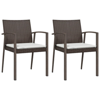 3 Piece Garden Dining Set with Cushions Poly Rattan and Steel Payday Deals