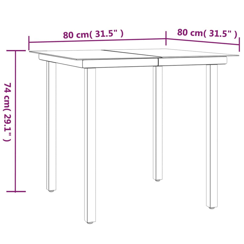 3 Piece Garden Dining Set with Cushions Poly Rattan and Steel Payday Deals