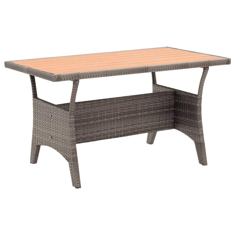 3 Piece Garden Dining Set with Grey Cushions Poly Rattan Payday Deals