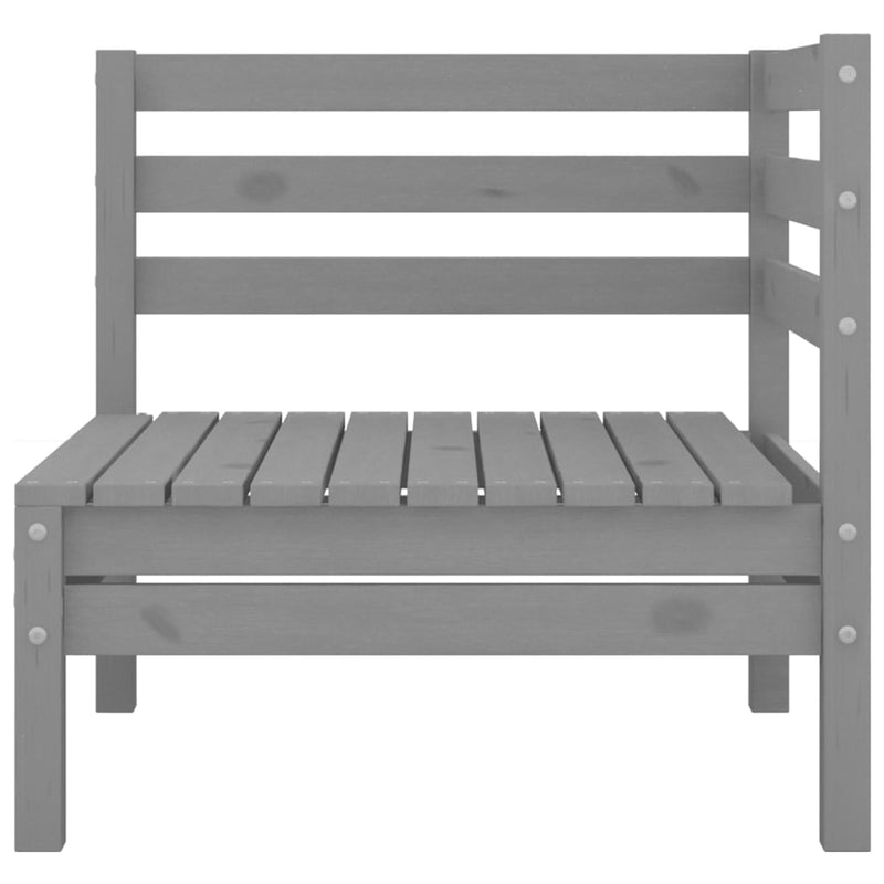 3 Piece Garden Lounge Set Grey Solid Wood Pine Payday Deals