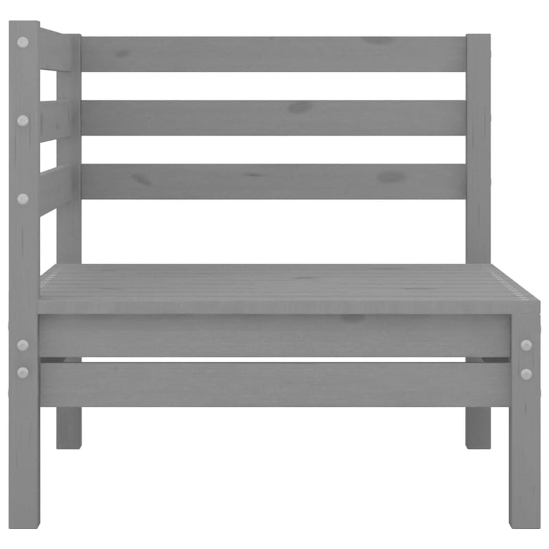 3 Piece Garden Lounge Set Grey Solid Wood Pine Payday Deals
