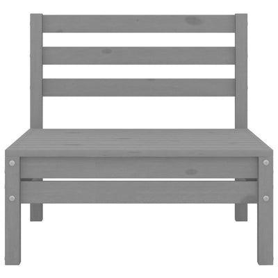 3 Piece Garden Lounge Set Grey Solid Wood Pine Payday Deals