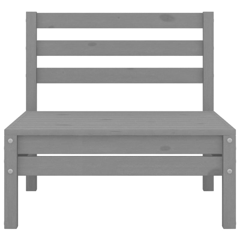 3 Piece Garden Lounge Set Grey Solid Wood Pine Payday Deals