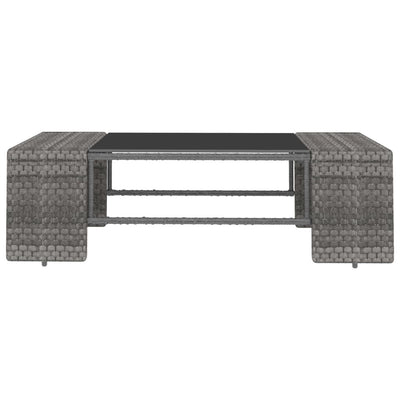 3 Piece Garden Lounge Set Poly Rattan Grey Payday Deals