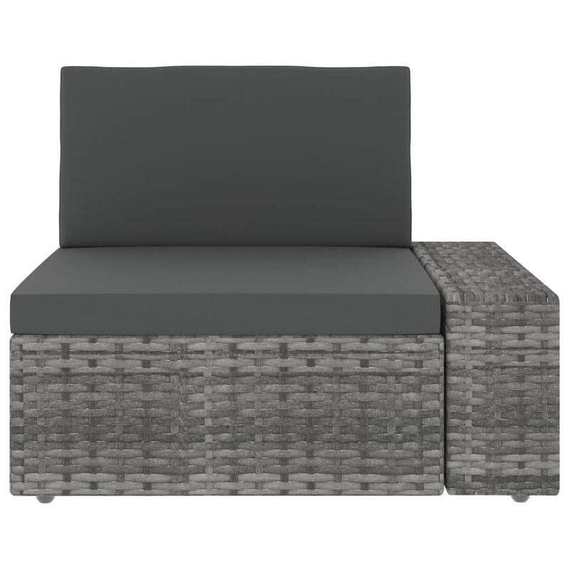 3 Piece Garden Lounge Set Poly Rattan Grey Payday Deals