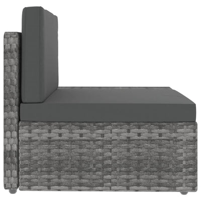 3 Piece Garden Lounge Set Poly Rattan Grey Payday Deals