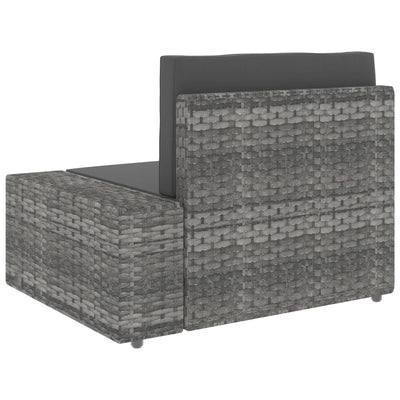 3 Piece Garden Lounge Set Poly Rattan Grey Payday Deals