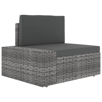 3 Piece Garden Lounge Set Poly Rattan Grey Payday Deals