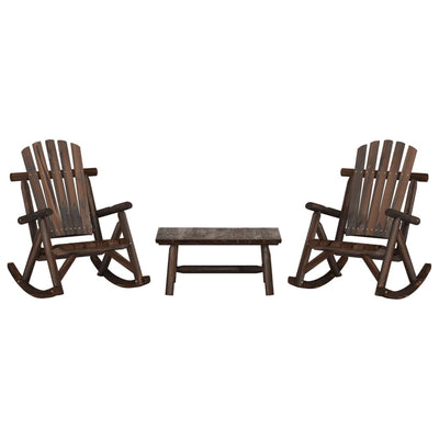 3 Piece Garden Lounge Set Solid Wood Spruce Payday Deals