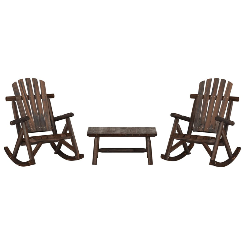 3 Piece Garden Lounge Set Solid Wood Spruce Payday Deals