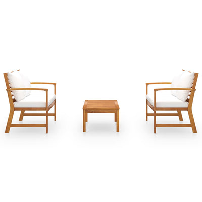 3 Piece Garden Lounge Set with Cushion Solid Acacia Wood Payday Deals
