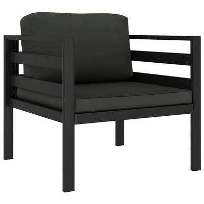 3 Piece Garden Lounge Set with Cushions Aluminium Anthracite Payday Deals