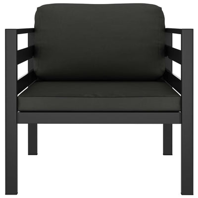 3 Piece Garden Lounge Set with Cushions Aluminium Anthracite Payday Deals