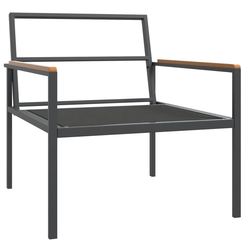 3 Piece Garden Lounge Set with Cushions Anthracite Steel Payday Deals