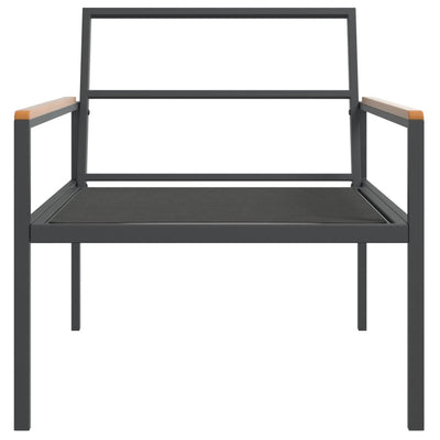 3 Piece Garden Lounge Set with Cushions Anthracite Steel Payday Deals
