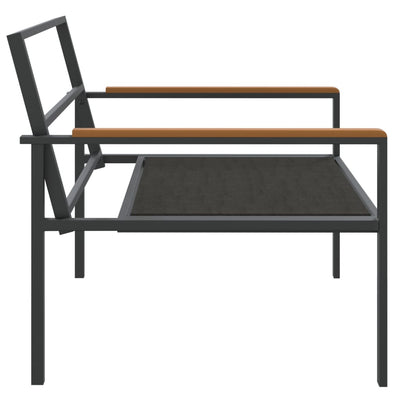 3 Piece Garden Lounge Set with Cushions Anthracite Steel Payday Deals