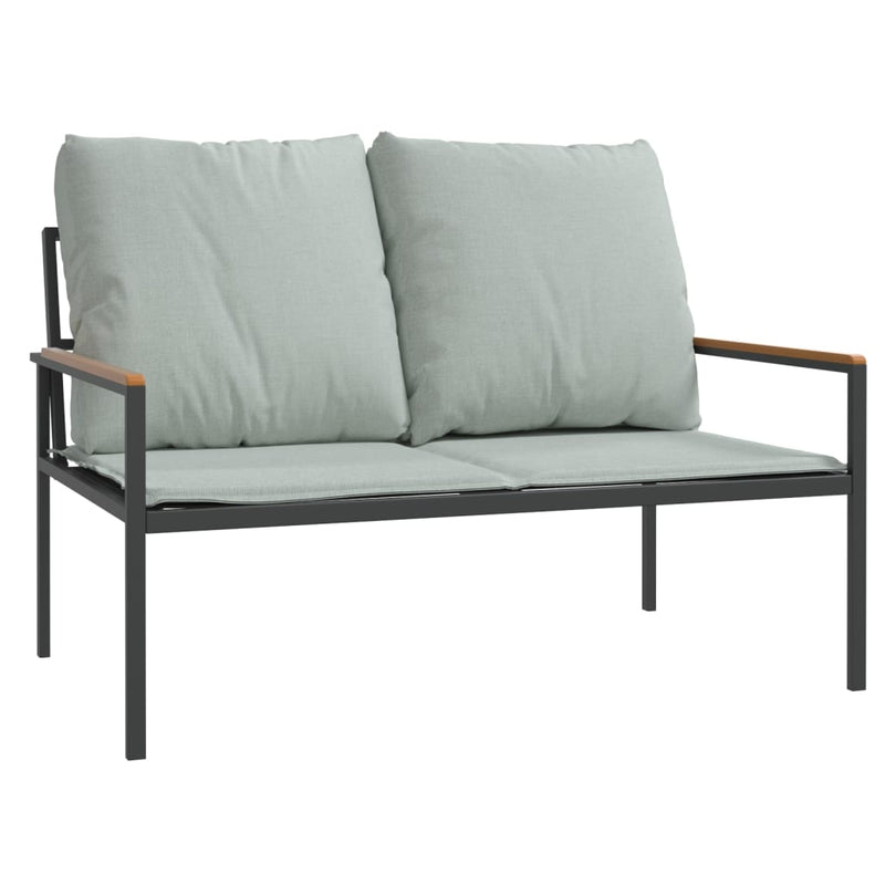 3 Piece Garden Lounge Set with Cushions Anthracite Steel Payday Deals