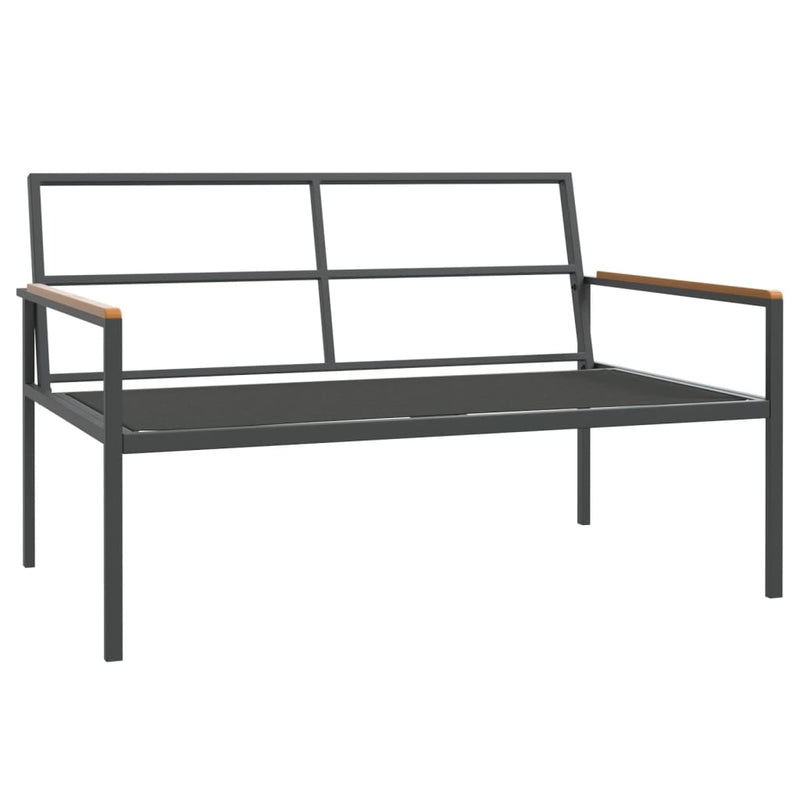 3 Piece Garden Lounge Set with Cushions Anthracite Steel Payday Deals