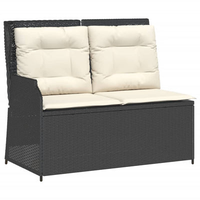 3 Piece Garden Lounge Set with Cushions Black Poly Rattan Payday Deals