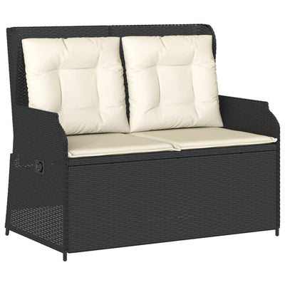 3 Piece Garden Lounge Set with Cushions Black Poly Rattan Payday Deals