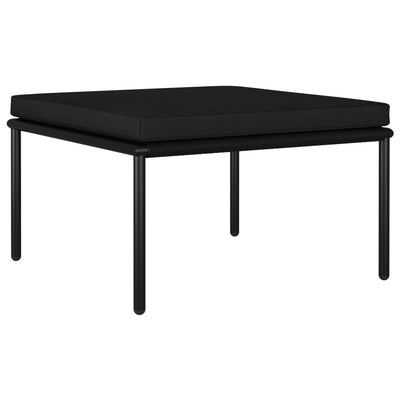 3 Piece Garden Lounge Set with Cushions Black PVC Payday Deals