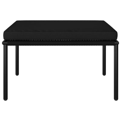 3 Piece Garden Lounge Set with Cushions Black PVC Payday Deals