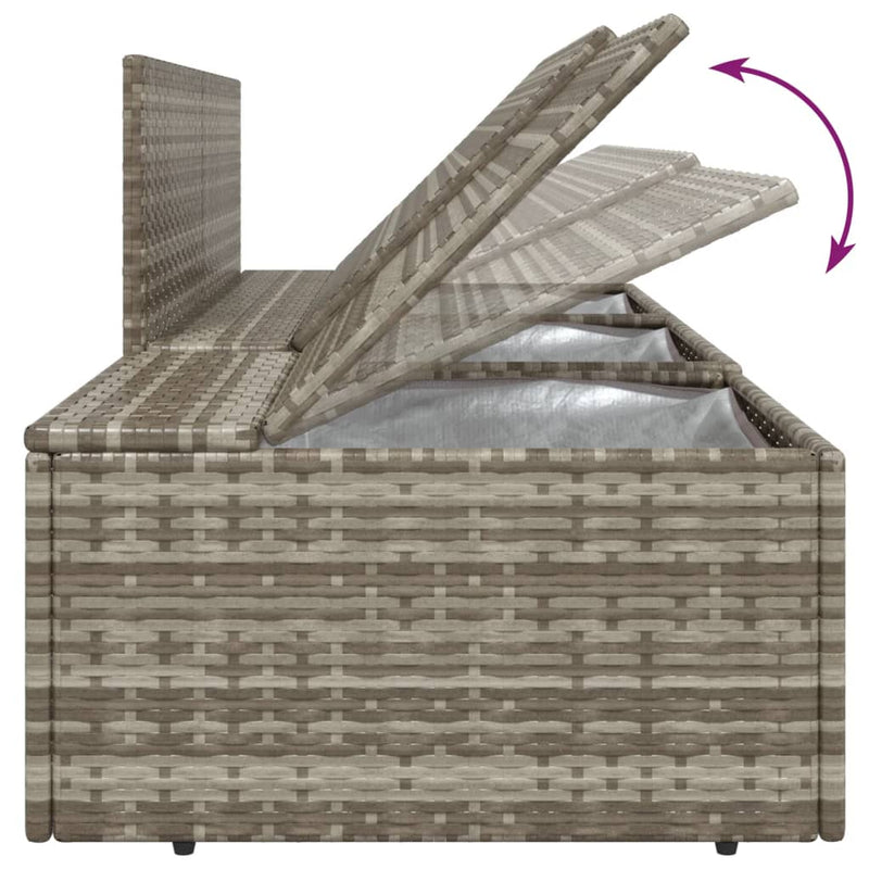 3 Piece Garden Lounge Set with Cushions Grey Poly Rattan Payday Deals