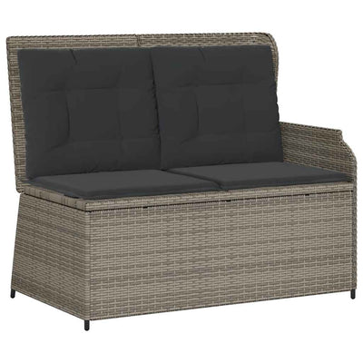 3 Piece Garden Lounge Set with Cushions Grey Poly Rattan Payday Deals