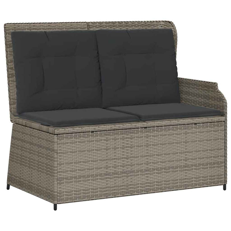 3 Piece Garden Lounge Set with Cushions Grey Poly Rattan Payday Deals