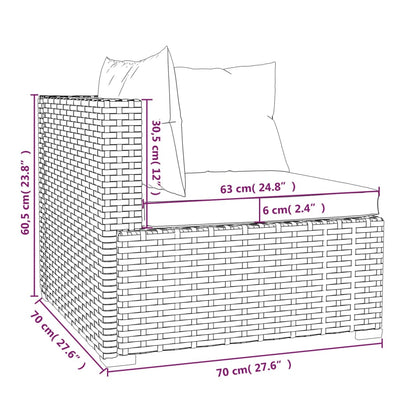 3 Piece Garden Lounge Set with Cushions Grey Poly Rattan Payday Deals