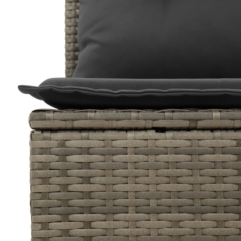 3 Piece Garden Lounge Set with Cushions Grey Poly Rattan Payday Deals